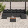 Conjunto de Sofás de Jardín de 8 Piezas con Cojines Negro Poliratán Acacia by , Outdoor sofas - Ref: Foro24-3347863, Price: 4...