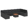 Conjunto de Sofá de Jardín de 11 Piezas con Cojines de Ratan Sintético Negro de by , Outdoor sofas - Ref: Foro24-3347884, Pri...