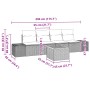 Conjunto de Sofá de Jardín de 5 Piezas con Cojines Gris Poliratán Acacia by , Outdoor sofas - Ref: Foro24-3347888, Price: 321...