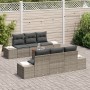 Juego de Sofá de Jardín de 7 Piezas con Cojines Gris Poliratán Acacia by , Outdoor sofas - Ref: Foro24-3347902, Price: 514,88...