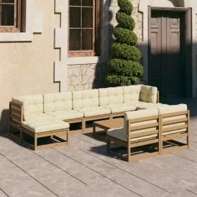 Gartenmöbel-Set 10 Stück honigbraune Kissen aus Kiefernholz von vidaXL, Gartensets - Ref: Foro24-3077142, Preis: 865,17 €, Ra...