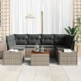 Juego de Sofá de Jardín de 7 Piezas con Cojines Gris Poliratán Acacia by , Outdoor sofas - Ref: Foro24-3347909, Price: 452,25...