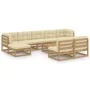 Gartenmöbel-Set 10 Stück honigbraune Kissen aus Kiefernholz von vidaXL, Gartensets - Ref: Foro24-3077142, Preis: 865,05 €, Ra...