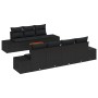 Juego de sofá de jardín de 8 piezas con cojines negros de poliratán by , Outdoor sofas - Ref: Foro24-3347919, Price: 563,58 €...