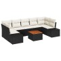 Conjunto de Sofás de Jardín de 8 Piezas con Cojines Negro Poliratán Acacia von , Outdoor-Sofas - Ref: Foro24-3347922, Preis: ...