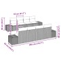 Juego de Sofá de Jardín de 9 Piezas con Cojines Gris de Ratán Poli by , Outdoor sofas - Ref: Foro24-3347930, Price: 626,84 €,...
