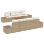 Conjunto de sofá de jardín de 9 piezas con cojines beige poliratán acacia. by , Outdoor sofas - Ref: Foro24-3347932, Price: 6...