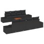 Juego de Sofás de Jardín de 9 Piezas con Cojines Negros de Poliratán by , Outdoor sofas - Ref: Foro24-3347933, Price: 633,98 ...