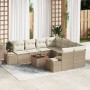 Juego de Sofás de Jardín Juego de 9 Beige y crema Rattan, Poliéster von , Outdoor-Sofas - Ref: Foro24-3347939, Preis: 615,49 ...