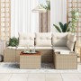 Conjunto de Sofá de Jardín Juego de 5 Beige y crema by , Outdoor sofas - Ref: Foro24-3347953, Price: 368,55 €, Discount: %