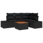 Juego de sofá de jardín 5 piezas Negro de , Sofás de exterior - Ref: Foro24-3347954, Precio: 355,63 €, Descuento: %