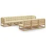 Gartenmöbel Set 8 Stück Kissen Honig Braun Kiefer Holz von vidaXL, Gartensets - Ref: Foro24-3077147, Preis: 855,28 €, Rabatt: %