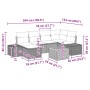 Juego de Sofá de Jardín de 7 Piezas con Cojines Beige Poliratán Acacia by , Outdoor sofas - Ref: Foro24-3347981, Price: 469,9...