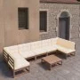 Garden furniture set 8 pcs honey brown pine wood cushions by vidaXL, Garden sets - Ref: Foro24-3077192, Price: 771,47 €, Disc...