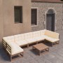 Gartenmöbel-Set 8-teilig honigbraune Kissen aus Kiefernholz von vidaXL, Gartensets - Ref: Foro24-3077192, Preis: 782,07 €, Ra...
