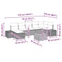 Juego de Sofá de Jardín de 8 Piezas con Cojines Gris Ratán Poliéster Acacia by , Outdoor sofas - Ref: Foro24-3347986, Price: ...