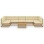 Garden furniture set 8 pcs honey brown pine wood cushions by vidaXL, Garden sets - Ref: Foro24-3077192, Price: 771,47 €, Disc...