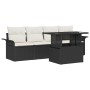 Juego de Sofás de Jardín de 5 Piezas con Cojines Negro Poliratán von , Outdoor-Sofas - Ref: Foro24-3348183, Preis: 361,28 €, ...