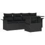 Juego de Sofá de Jardín de 5 Piezas con Cojines Negros de Ráton Polipropileno von , Outdoor-Sofas - Ref: Foro24-3348189, Prei...