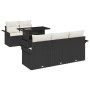 Conjunto de Sofás de Jardín de 6 Piezas con Cojines Ratán Poliéster Negro von , Outdoor-Sofas - Ref: Foro24-3348193, Preis: 4...