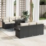 Juego de Sofá de Jardín de 7 Piezas con Cojines Negro Ratán Poliéster. von , Outdoor-Sofas - Ref: Foro24-3348203, Preis: 525,...