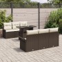 Juego Sofás Jardín 7 Piezas Cojines Marrón Ratán Poli by , Outdoor sofas - Ref: Foro24-3348204, Price: 539,33 €, Discount: %