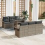 Juego de Sofás de Jardín de 7 Piezas con Cojines Gris Poliratán by , Outdoor sofas - Ref: Foro24-3348205, Price: 535,76 €, Di...