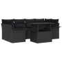 Juego de Sofás de Jardín de 7 Piezas con Cojines Negro Poliratan by , Outdoor sofas - Ref: Foro24-3348219, Price: 504,95 €, D...
