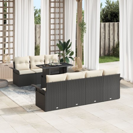 Conjunto de Sofá de Jardín de 8 Piezas con Cojines Negro Poliratán von , Outdoor-Sofas - Ref: Foro24-3348223, Preis: 576,86 €...