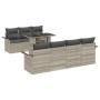 Conjunto de Sofás de Jardín de 8 Piezas con Cojines Ratán Poliéster Gris Claro by , Outdoor sofas - Ref: Foro24-3348228, Pric...