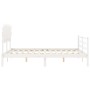 Weißer Massivholzbettrahmen mit Kopfteil 140x190 cm von vidaXL, Betten und Lattenroste - Ref: Foro24-3195267, Preis: 132,17 €...
