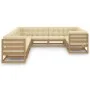 Garden furniture set 10 pieces honey brown pine wood cushions by vidaXL, Garden sets - Ref: Foro24-3077047, Price: 1,00 €, Di...