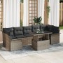 Juego de sofá de jardín de 8 piezas con cojines Gris Ratán de Polipropileno by , Outdoor sofas - Ref: Foro24-3348235, Price: ...