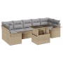 Juego de Sofá de Jardín de 8 Piezas con Cojines Beige de Ratán by , Outdoor sofas - Ref: Foro24-3348236, Price: 594,38 €, Dis...