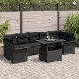 Juego de Sofás de Jardín de 8 Piezas con Cojines en Negro de Poliratán by , Outdoor sofas - Ref: Foro24-3348239, Price: 584,7...
