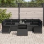 Juego de Sofás de Jardín de 8 Piezas con Cojines en Negro de Poliratán by , Outdoor sofas - Ref: Foro24-3348239, Price: 584,7...