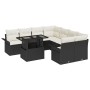 Conjunto de Sofá de Jardín de 9 Piezas con Cojines de Poliratán Negro by , Outdoor sofas - Ref: Foro24-3348253, Price: 569,24...