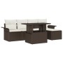 Conjunto de Sofá de Jardín de 6 Piezas con Cojines Marrón de Polirratán by , Outdoor sofas - Ref: Foro24-3348264, Price: 415,...