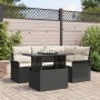 Conjunto de Sofás de Jardín de 5 Piezas con Cojines de Ratán Poliéster Negros by , Outdoor sofas - Ref: Foro24-3348273, Price...