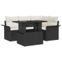 Conjunto de Sofás de Jardín de 5 Piezas con Cojines de Ratán Poliéster Negros by , Outdoor sofas - Ref: Foro24-3348273, Price...