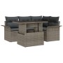 Conjunto de Sofá de Jardín de 5 Piezas con Cojines Grises de Ratán Poliéster by , Outdoor sofas - Ref: Foro24-3348275, Price:...