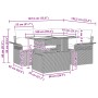 Juego de Sofás de Jardín de 5 Piezas con Cojines Rattan Poliéster Gris Claro by , Outdoor sofas - Ref: Foro24-3348278, Price:...