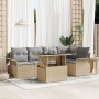 Set de Sofá de 6 Piezas de Jardín con Cojines Beige Ratán de Polietileno by , Outdoor sofas - Ref: Foro24-3348286, Price: 451...