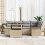 Set de Sofá de 6 Piezas de Jardín con Cojines Beige Ratán de Polietileno by , Outdoor sofas - Ref: Foro24-3348286, Price: 451...