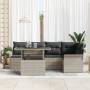 Conjunto de Sofás de Jardín de 6 Piezas con Cojines Gris Claro Poliratán von , Outdoor-Sofas - Ref: Foro24-3348288, Preis: 48...