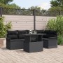 Conjunto de Sofá de Jardín de 6 Piezas con Almohadas Negro Poliratán von , Outdoor-Sofas - Ref: Foro24-3348289, Preis: 448,66...