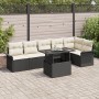 Juego de Sofás de Jardín de 7 Piezas con Cojines Negro de Ratán Poliéster by , Outdoor sofas - Ref: Foro24-3348293, Price: 46...