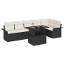 Juego de Sofás de Jardín de 7 Piezas con Cojines Negro de Ratán Poliéster by , Outdoor sofas - Ref: Foro24-3348293, Price: 46...