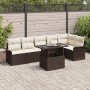 Juego de Sofá de Jardín de 7 Piezas con Cojines Marrón Poliratán von , Outdoor-Sofas - Ref: Foro24-3348294, Preis: 530,27 €, ...