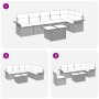 Set de Sofá de Jardín de 7 Piezas con Cojines Beige by , Outdoor sofas - Ref: Foro24-3348297, Price: 512,73 €, Discount: %